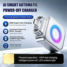 AI Smart Auto-Stop Charging Adapter – 140W USB-C Overcharge Protector