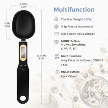 Electric kitchen scale spoon showing digital measuring spoon design