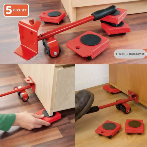 Heavy duty furniture mover 5-piece lifting tool set